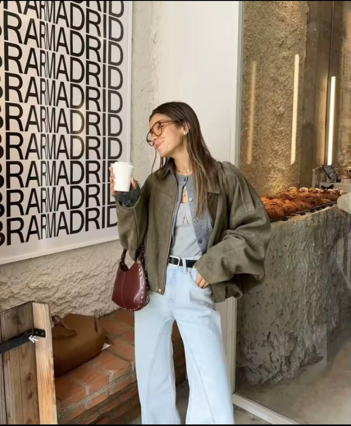 GIACCA IN PELLE SCAMOSCIATA - DONNA